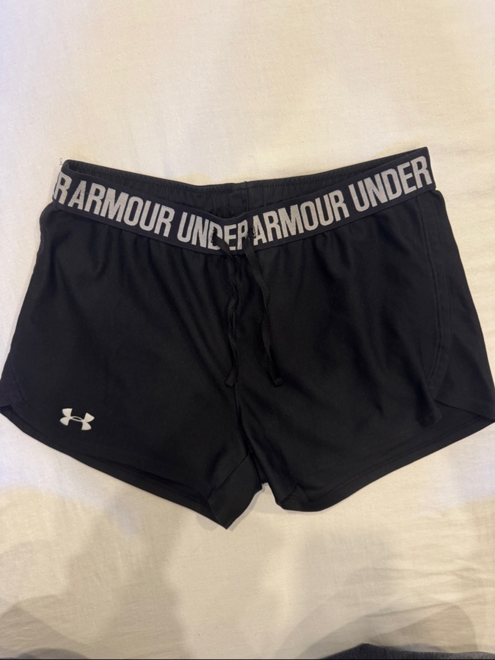 Under Armour Black Athletic Shorts with Branded Waistband